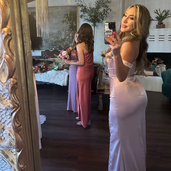 Moda Glam blush pink silhouette gown dress - Picture 6 of 8